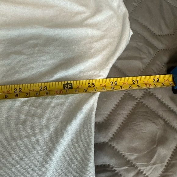 Made Italy Oversized Top Light Blue V-Neck Lagenlook Minimalist Flowy Tee A161 - Picture 6 of 6